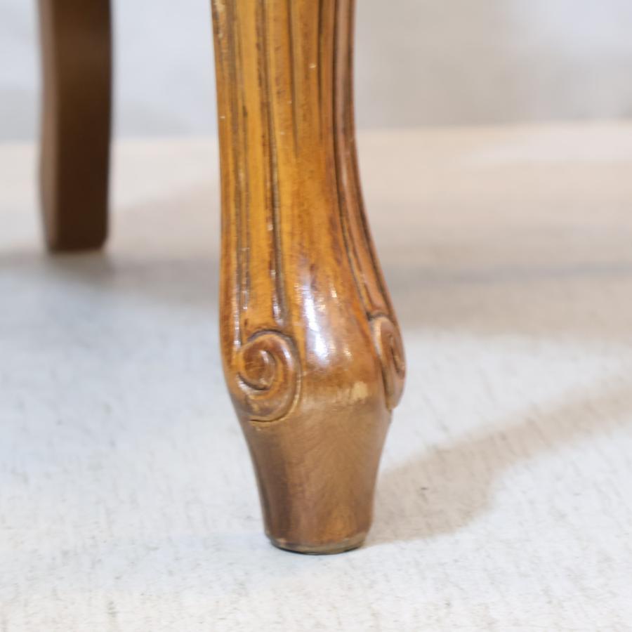 アームチェア サロンチェア 鋲打ち 猫脚 ダイニングチェア