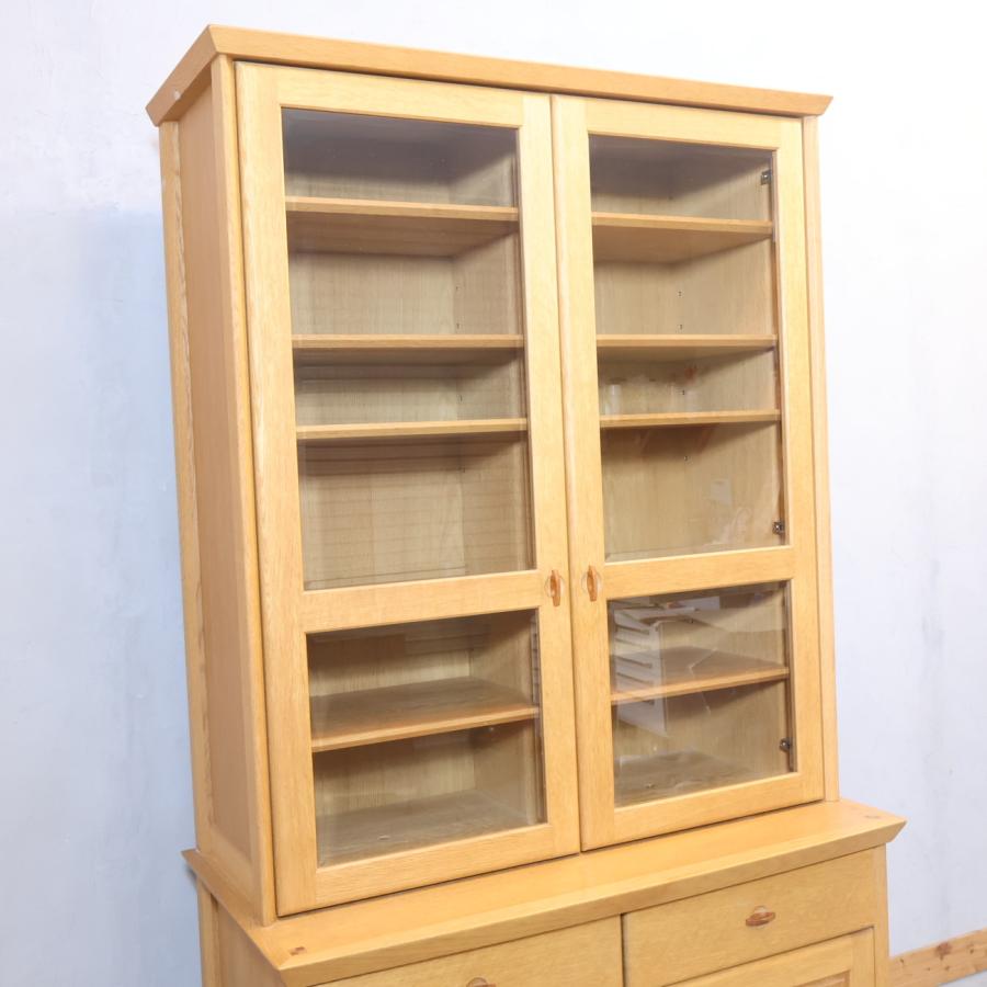 日進木工 nissin WHITE WOOD オーク材 食器棚 カップボード 飾り棚