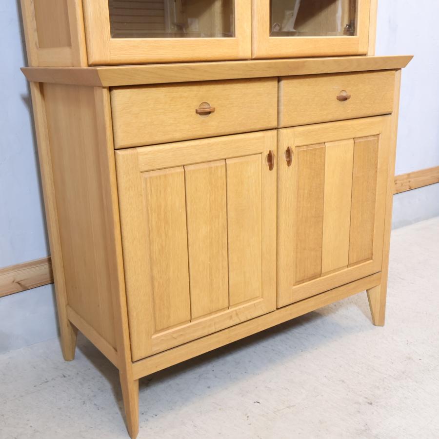 日進木工 nissin WHITE WOOD オーク材 食器棚 カップボード 飾り棚