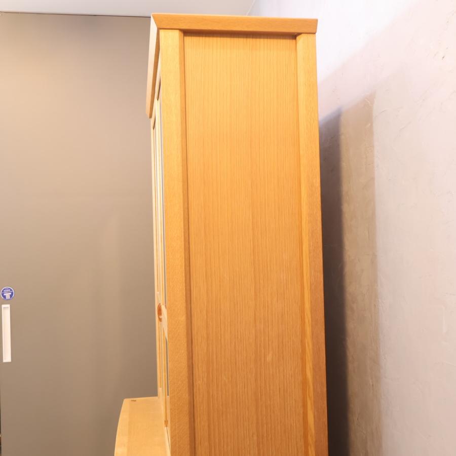 日進木工 nissin WHITE WOOD オーク材 食器棚 カップボード 飾り棚