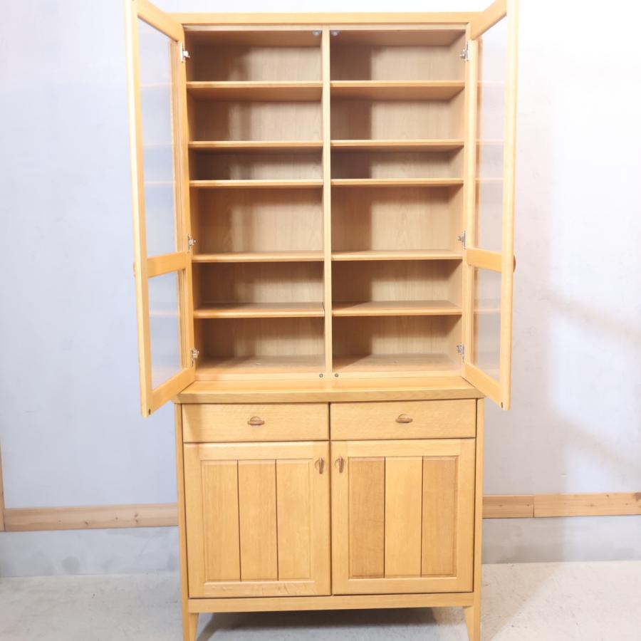 日進木工 nissin WHITE WOOD オーク材 食器棚 カップボード 日進木工 nissin WHITE WOOD オーク材 食器棚 カップボード 飾り棚