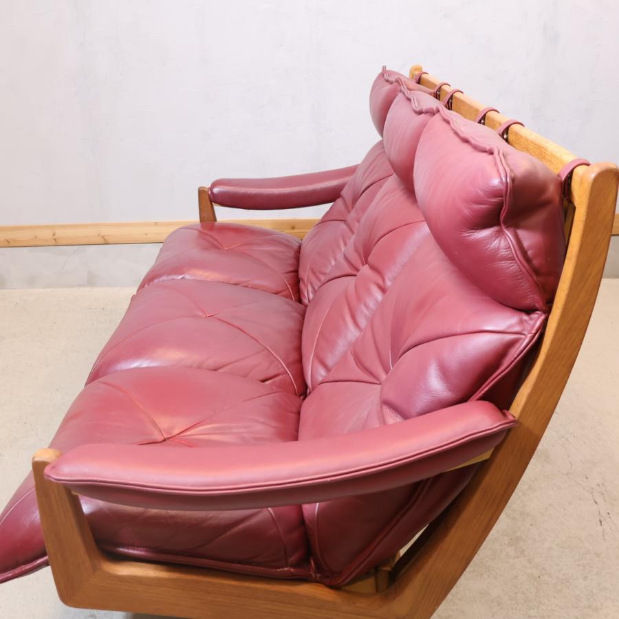 北欧 ノルウェー ヴィンテージ リードモブラー 本革 1P ソファ チーク材 2 北欧 ノルウェー ヴィンテージ リードモブラー 本革 1P ソファ チーク