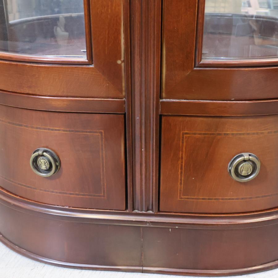 アンティーク調 キュリオケース 飾り棚 ガラス キャビネット 収納家具