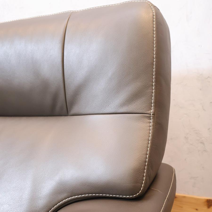 karimoku カリモク ZU79 2人掛けソファ 本革張 肘掛ソファ ラブソファ