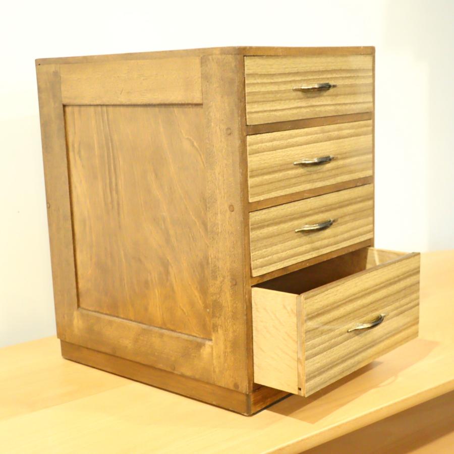 ヴィンテージ 昭和レトロ 小引き出し4段 アンティーク 小物収納 小物