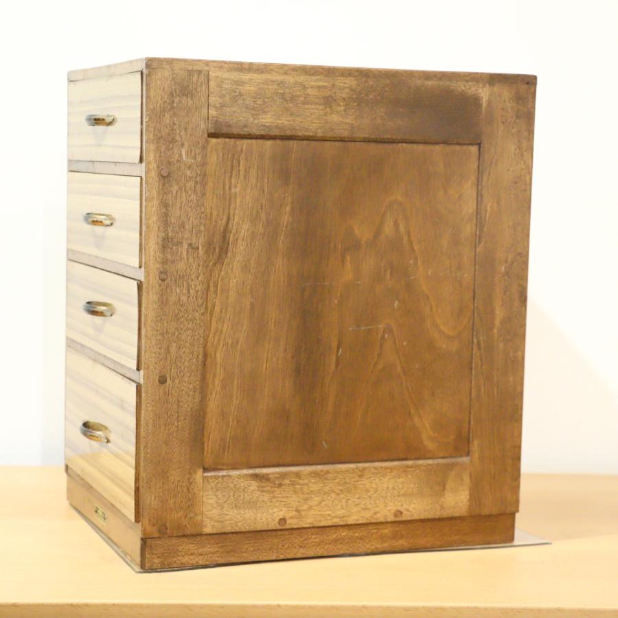 ヴィンテージ 昭和レトロ 小引き出し4段 アンティーク 小物収納 小物