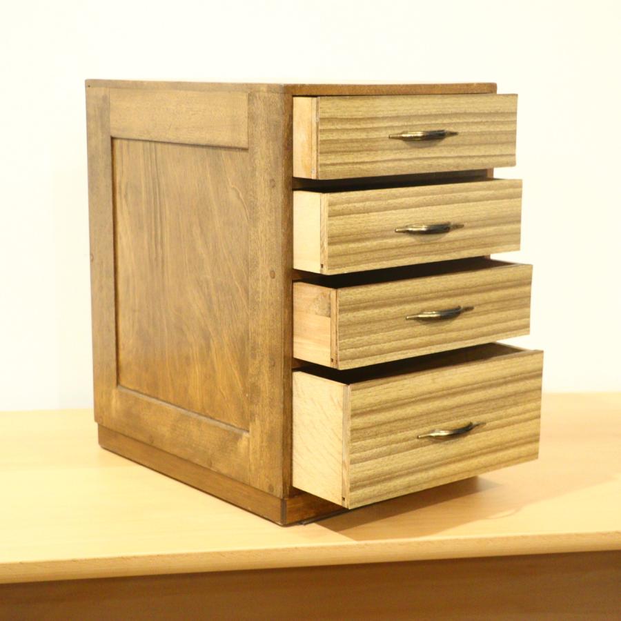 ヴィンテージ 昭和レトロ 小引き出し4段 アンティーク 小物収納 小物