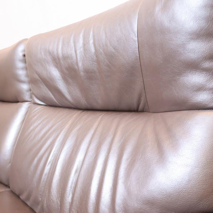 karimoku カリモク家具 ブルックス 本革 ウォールナット材 3人