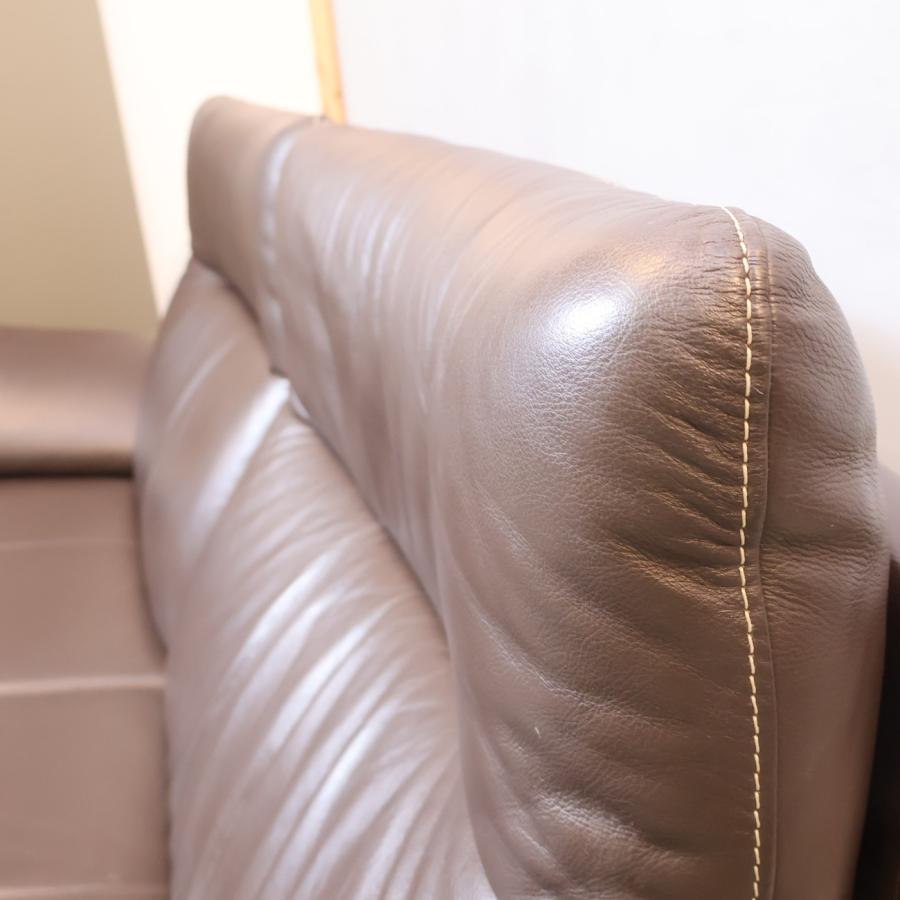 karimoku カリモク家具 ブルックス 本革 ウォールナット材 3人掛け