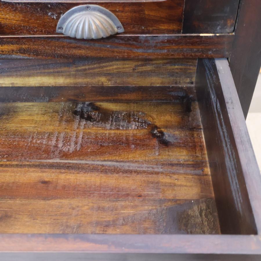 ビーカンパニー　アンティーク調木製チェスト ビーカンパニー アンティーク調木製チェスト アンティーク風 4段