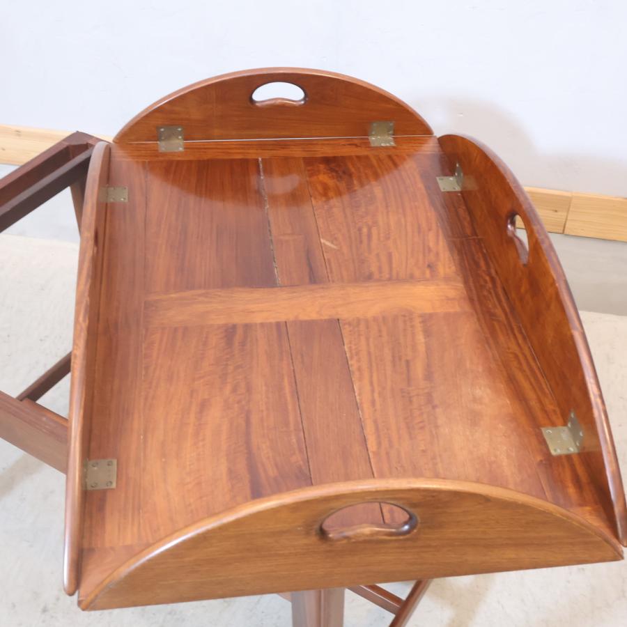 マホガニー バトラーズテーブル リビングテーブル サービングトレイ ヴィンテージ マホガニー バトラーズテーブル リビングテーブル サービングトレイ