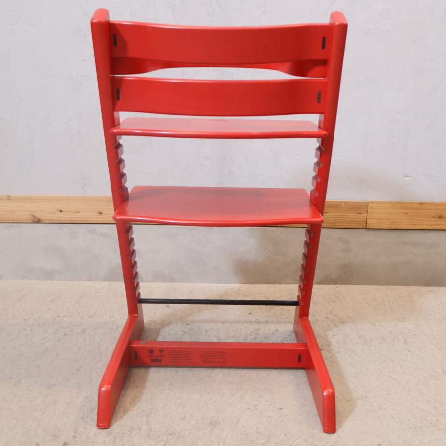 ジモティ来店特価!!!　STOKKE  ベビーハイチェアー　レッド　　J-62 ストッケ トリップトラップ ベビーチェア ハイチェア レッド 北欧