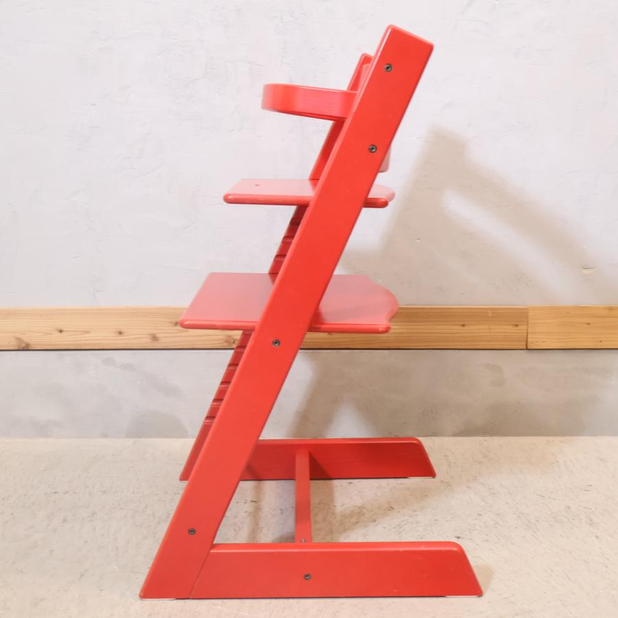 ベビーチェア　STOKKE トリップトラップ　レッド　旧モデル ストッケ トリップトラップ ベビーチェア ハイチェア レッド 北欧