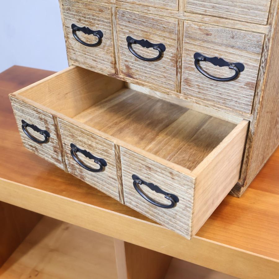 昭和レトロ 多目的小物収納 ミニチェスト 小物入れ 昭和レトロ 小引き出し 小物入れ ヴィンテージテイスト 薬箪笥