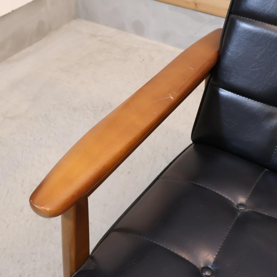 Karimoku60 カリモク60 ブラック 2シーター Kチェア 2人掛けソファ