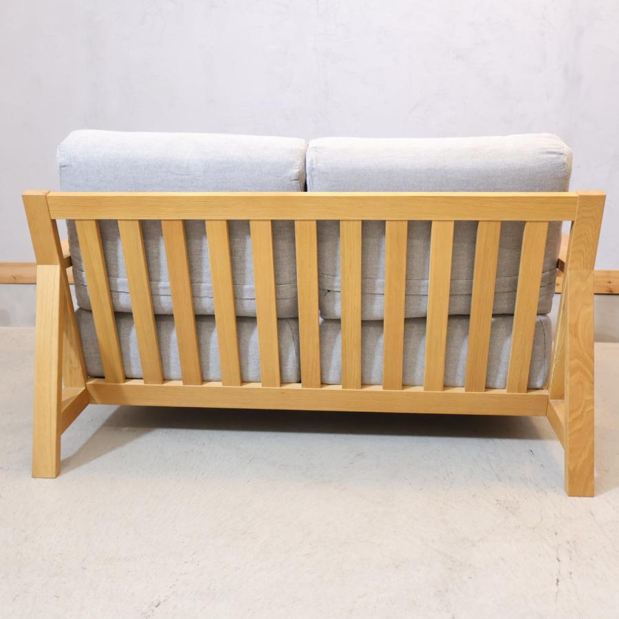 無印良品 MUJI オーク材 フェザー ポケットコイル 2シーターソファ 2人