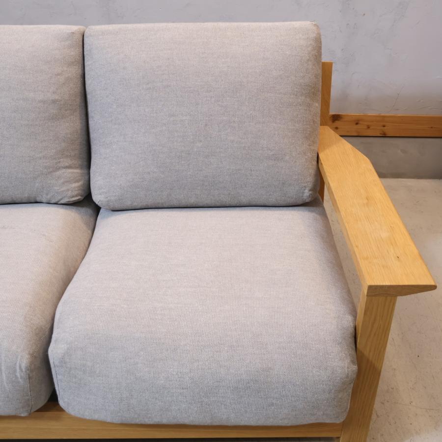 無印良品 MUJI オーク材 フェザー ポケットコイル 2シーターソファ 2人