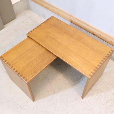 お盆セール カンディハウス Hock オーク材 ネストテーブル 仕上済 お盆セール カンディハウス Hock オーク材 ネストテーブル 仕上済 お盆