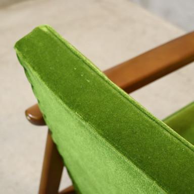 Karimoku カリモク60 モケットグリーン Kチェアー2シーター レトロ