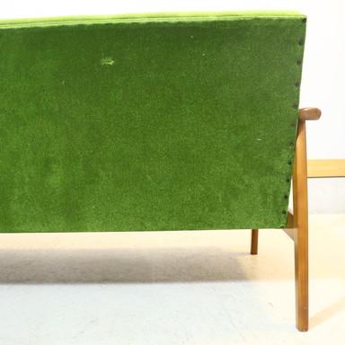 Karimoku カリモク60 モケットグリーン Kチェアー2シーター レトロ