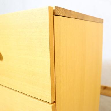 無印良品 MUJI タモ材 3段チェスト 木製 北欧スタイル カジュアル