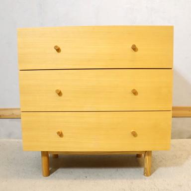無印良品 MUJI タモ材 3段チェスト 木製 北欧スタイル カジュアル