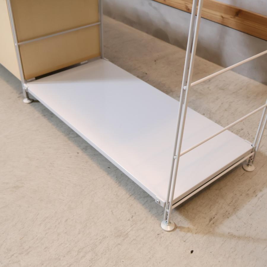 無印良品 MUJI スチール 2連 ユニットシェルフ ワードローブバー