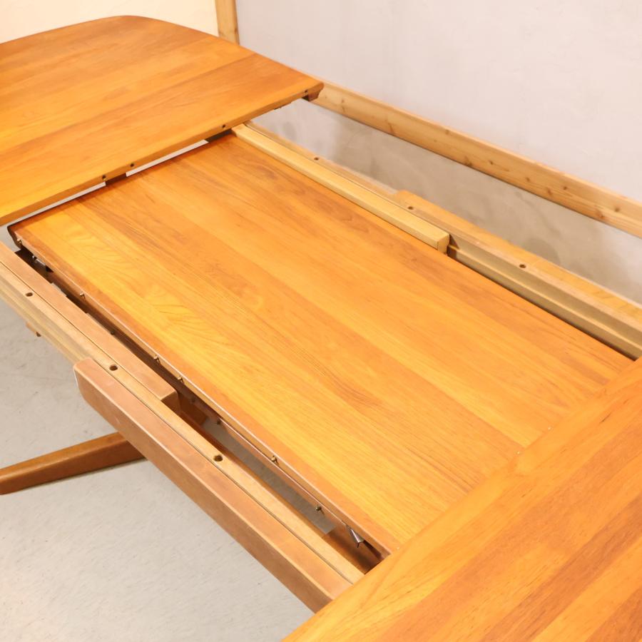 d-scan ディースキャン チーク材 伸長式 ダイニングテーブル