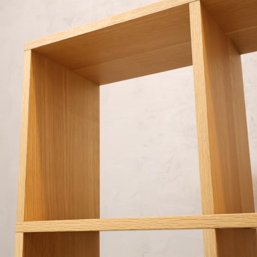 無印良品（MUJI） オーク材 スタッキングシェルフ 2段・2列 オープン