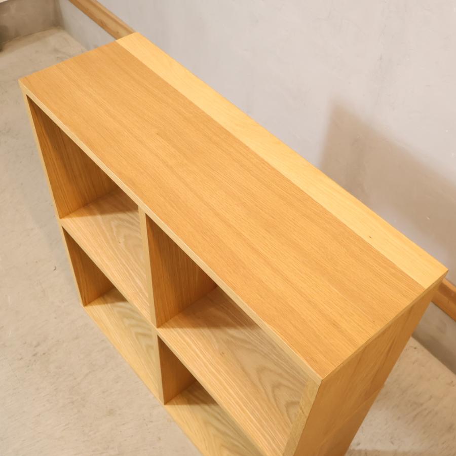 無印良品（MUJI） オーク材 スタッキングシェルフ 2段・2列 オープン