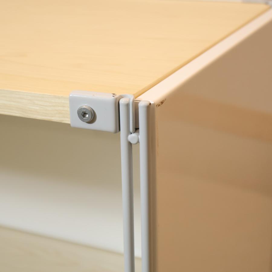 無印良品（MUJI） スチール メープル材 3段ユニットシェルフ パネル付