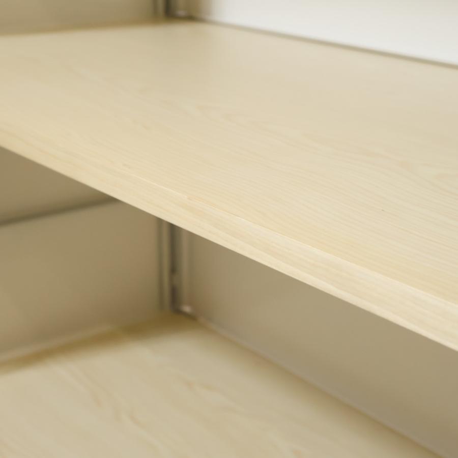 無印良品（MUJI） スチール メープル材 3段ユニットシェルフ パネル付
