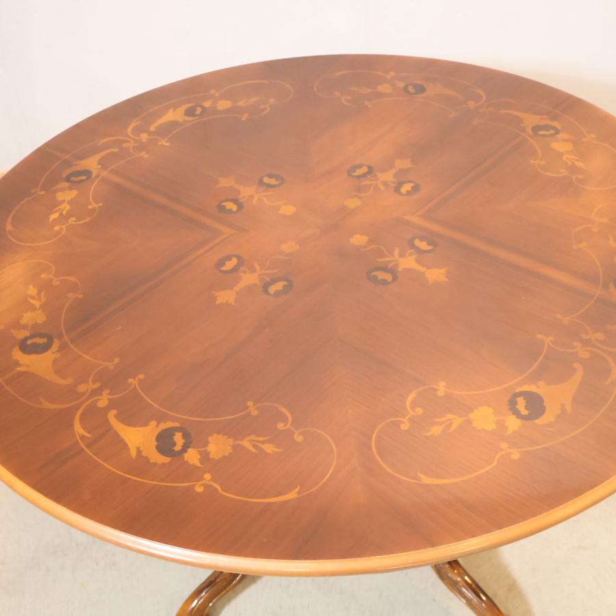 アンティーク調 ダイニングテーブル ラウンドテーブル ヨーロピアン ロココ調 アンティーク調 ダイニングテーブル ラウンドテーブル