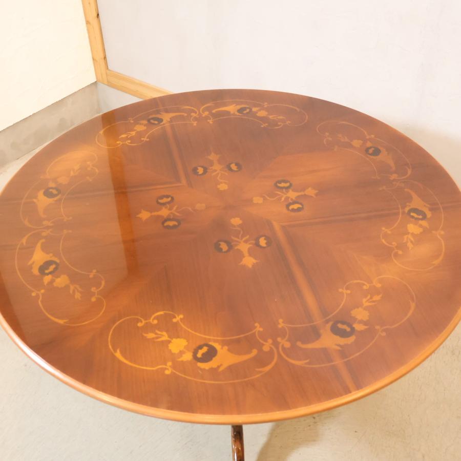 アンティーク調 ダイニングテーブル ラウンドテーブル ヨーロピアン