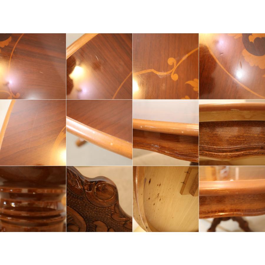 アンティーク調 ダイニングテーブル ラウンドテーブル ヨーロピアン ロココ調 アンティーク調 ダイニングテーブル ラウンドテーブル