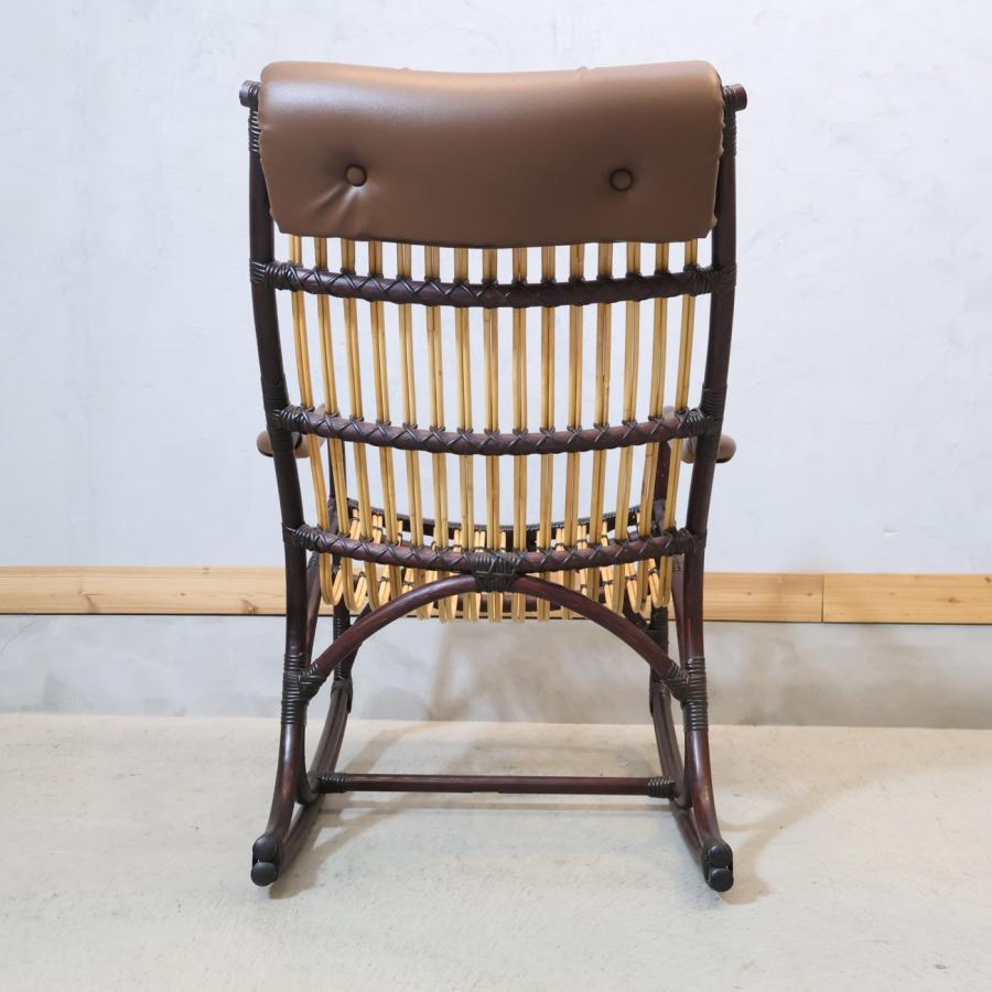 YMK NAGAOKA ワイエムケー長岡 ラタン ロッキングチェア 籐家具 レトロ