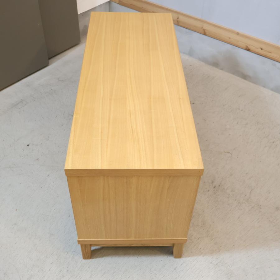 無印良品 MUJI 木製シェルフ タモ材 ローボード 本棚 飾り棚 ブック