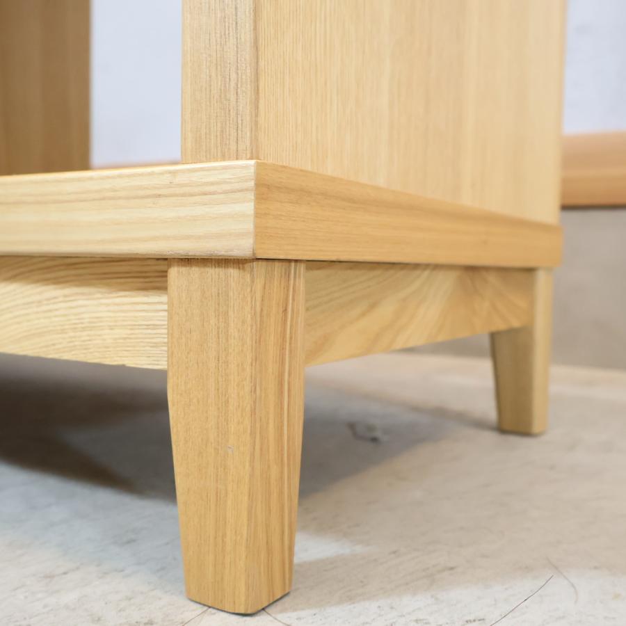 無印良品 MUJI 木製シェルフ タモ材 ローボード 本棚 飾り棚 ブック