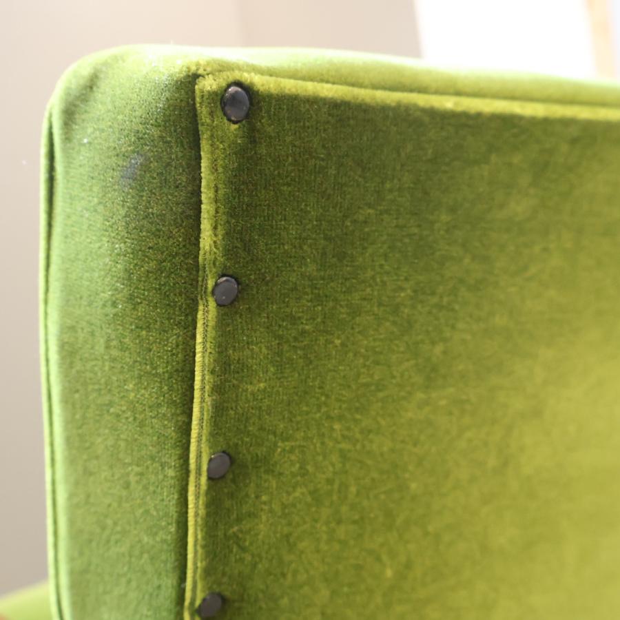 カリモク60 Karimoku モケットグリーン Kチェアー2シーター レトロ