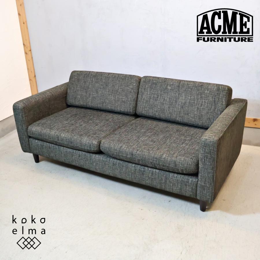 ACME FURNITURE(アクメファニチャー) JETTY(ジェティ) 2.5Pソファ。直線的なフォルムと落ち着きのあるカラーの2シーターソファは男前インテリアはもちろん北欧スタイルとも相性が抜群 ACME Furniture（アクメファニチャー） JETTY ジェティ 2.5人掛け