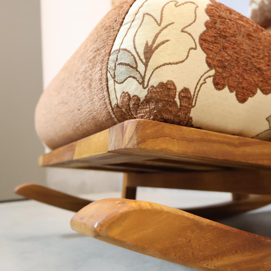 BC工房 チーク無垢材 ロッキングチェア たたみ椅子 低座椅子 和モダン