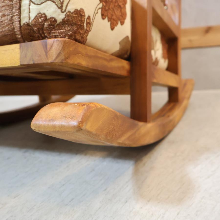 BC工房 チーク無垢材 ロッキングチェア たたみ椅子 低座椅子 和モダン