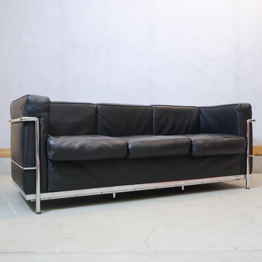 大塚家具　LC2 2人掛けソファ　本革　黒 大塚家具 IDC OTSUKA Le Corbusier ル・コルビュジエ グラン