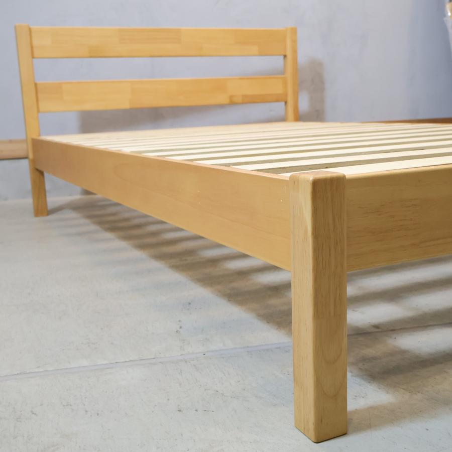 無印良品（MUJI） 木製ベッド セミダブルベッドフレーム ラバーウッド