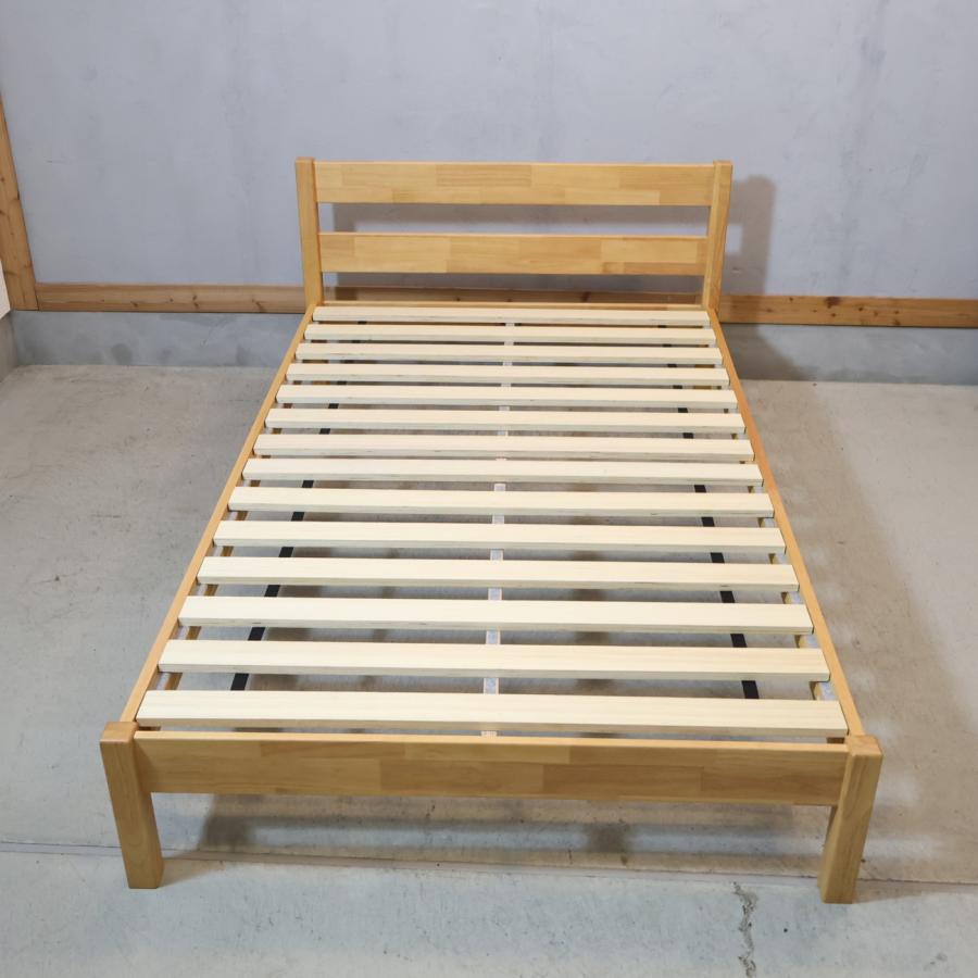 無印良品（MUJI） 木製ベッド セミダブルベッドフレーム ラバーウッド