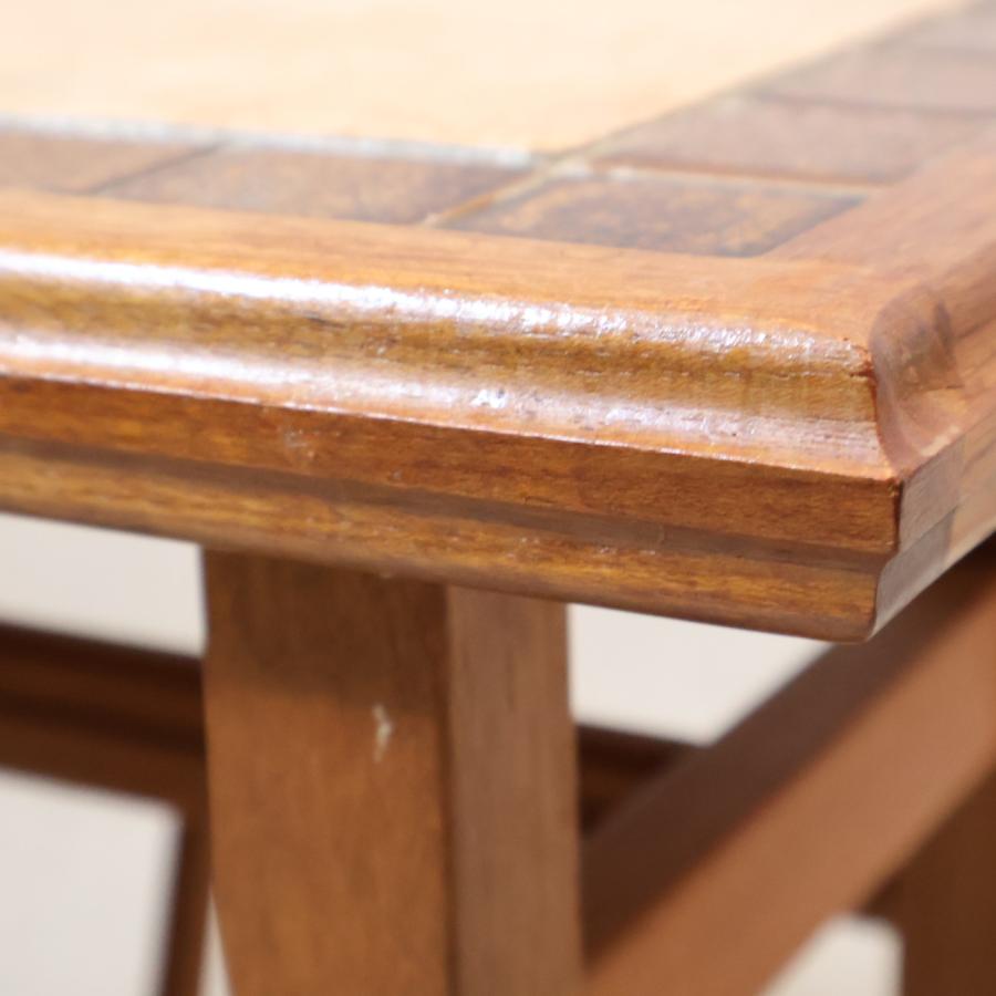 AnberCraft アンバークラフト チーク材 タイルトップサイドテーブル