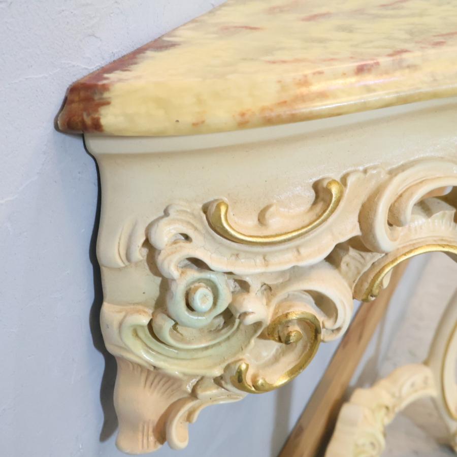 SILIK シリック 大理石 コンソールテーブル ホールテーブル 壁立て掛け