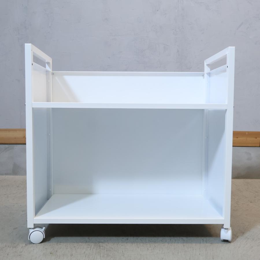 dinos（ディノス） スチールラック ワゴン キャスター ホワイト
