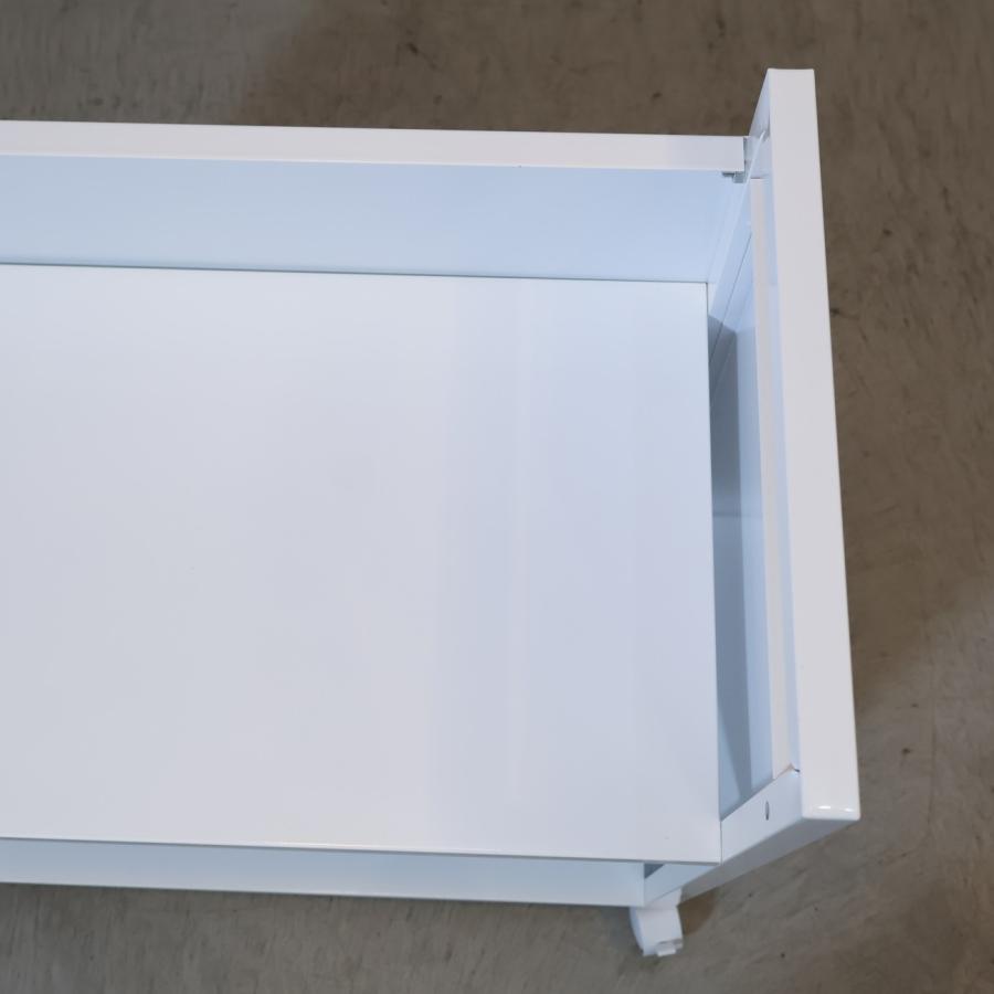 dinos（ディノス） スチールラック ワゴン キャスター ホワイト