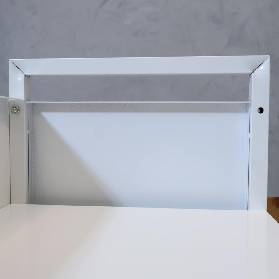 dinos（ディノス） スチールラック ワゴン キャスター ホワイト